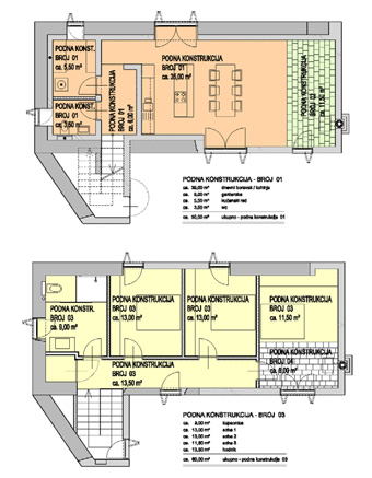 Plan Erdgeschoss und erster Stock
